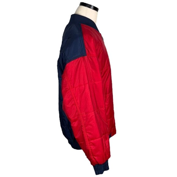 Vintage Pro Player Cleveland Indians Reversible Baseball Jacket Navy Blue Red L - Picture 8 of 14